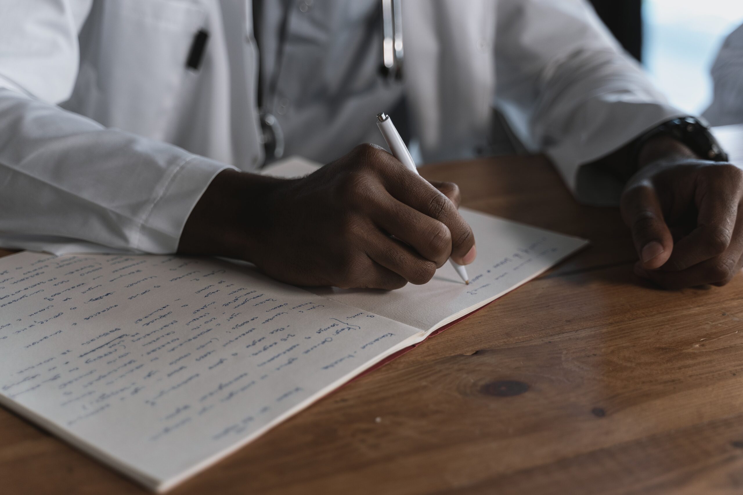 Healthcare professional preparing a wellness screening